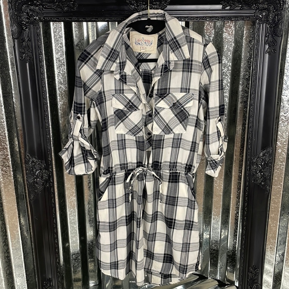 Women’s Plaid Shirt Dress Size S